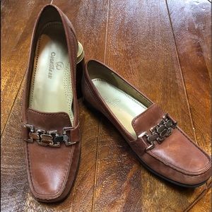 Cole Haan Brown Cognac Leather Horsebit Loafers